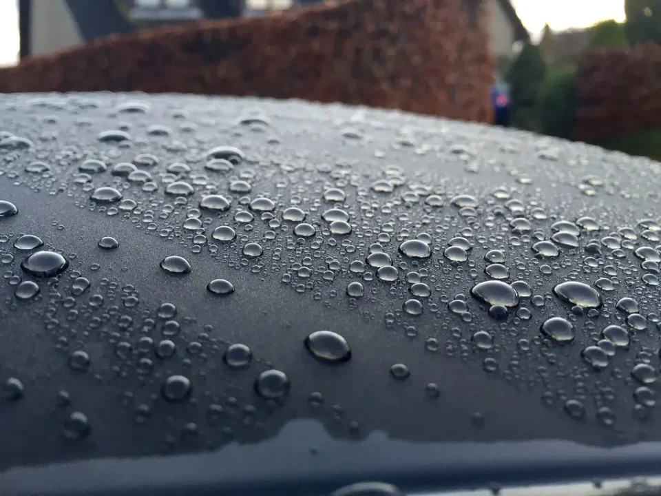 Ceramic Coating beading effects on A Car's Roof