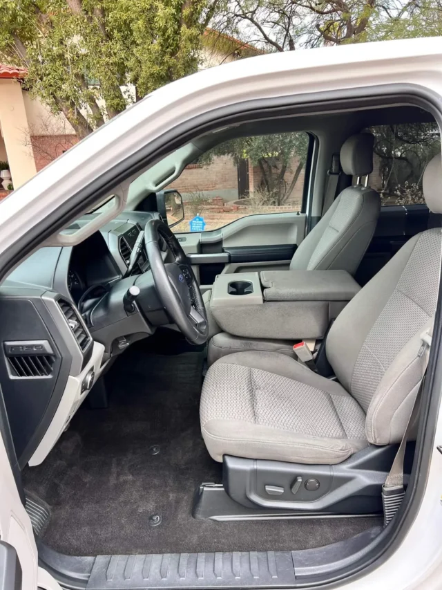 image of the driver seat region after a premium interior detail