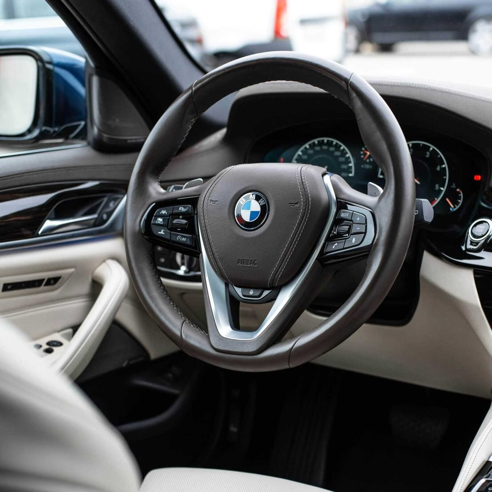 finished premium Interior detail on bmw 5 series